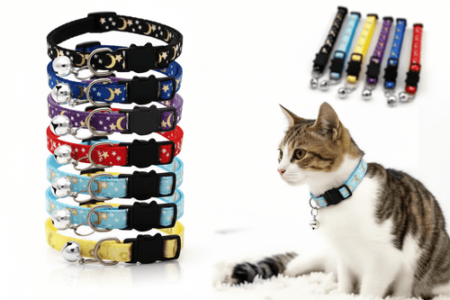 Adjustable Cat Collar with Bell(19 - 32cm) - Pawsome Planet