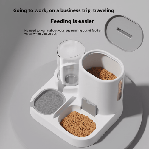 Auto Food & Water Dispenser (800ml water dispenser and 1600ml Feeder) - Pawsome Planet